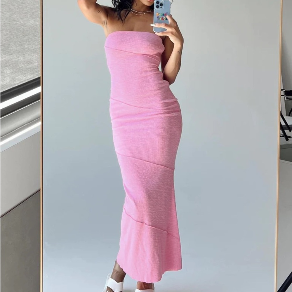 Princess Polly OSCAR MIDI DRESS PINK